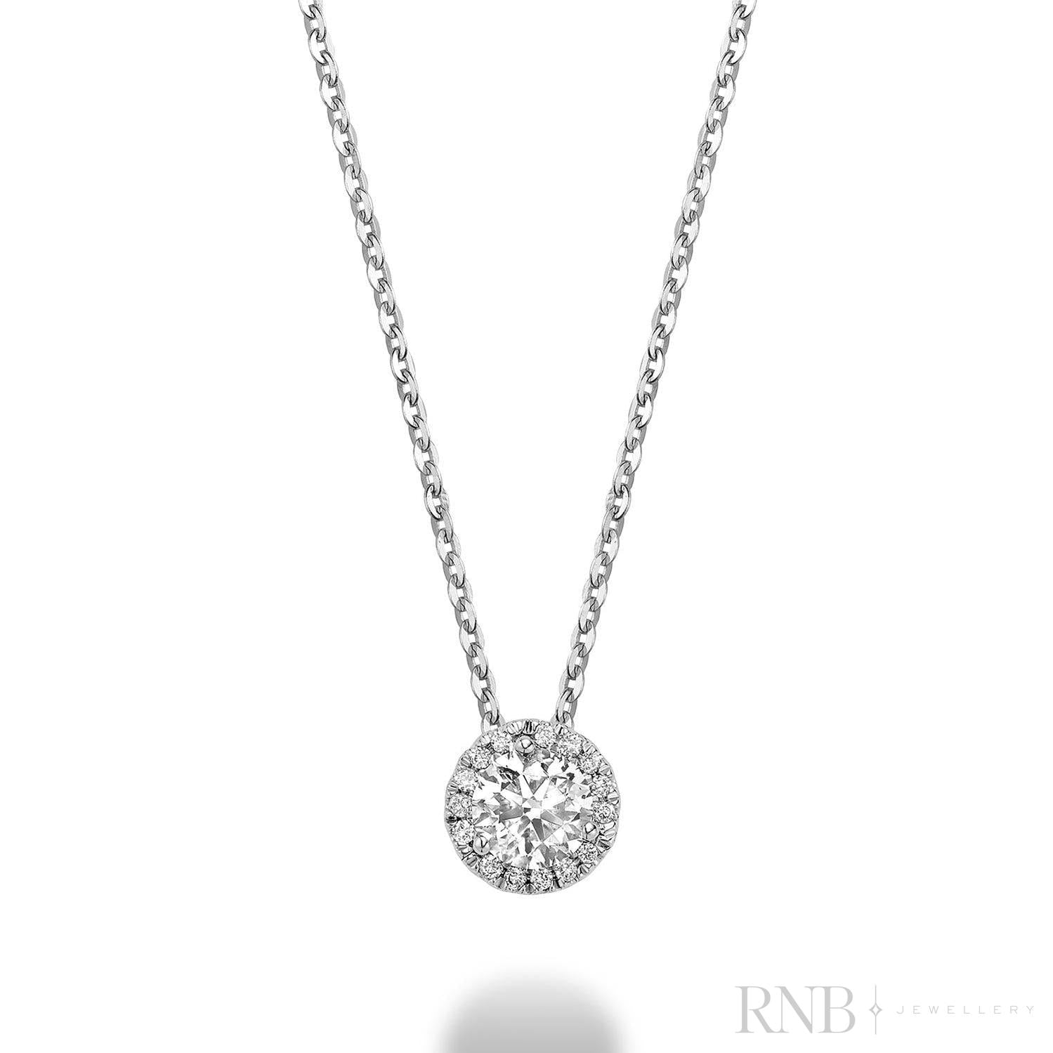 Halo Diamond Pendant-RNB Jewellery Halo Diamond Pendant-RNB Jewellery