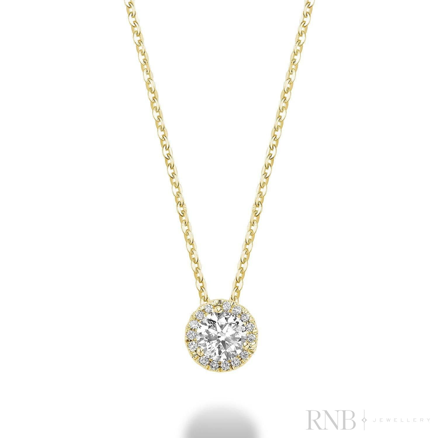 Halo Diamond Pendant-RNB Jewellery Halo Diamond Pendant-RNB Jewellery
