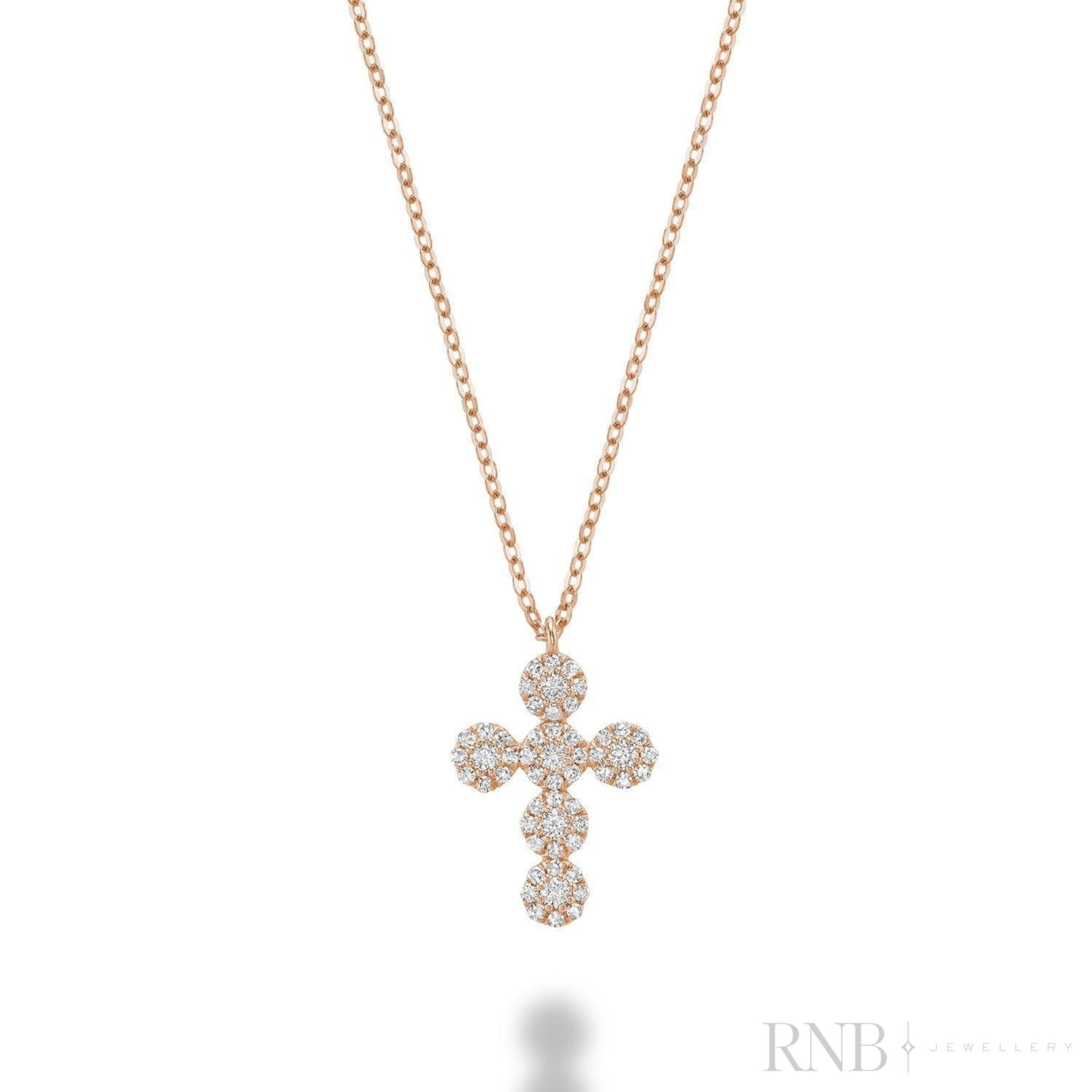 Cross Halo Diamond Pendant-RNB Jewellery Cross Halo Diamond Pendant-RNB Jewellery