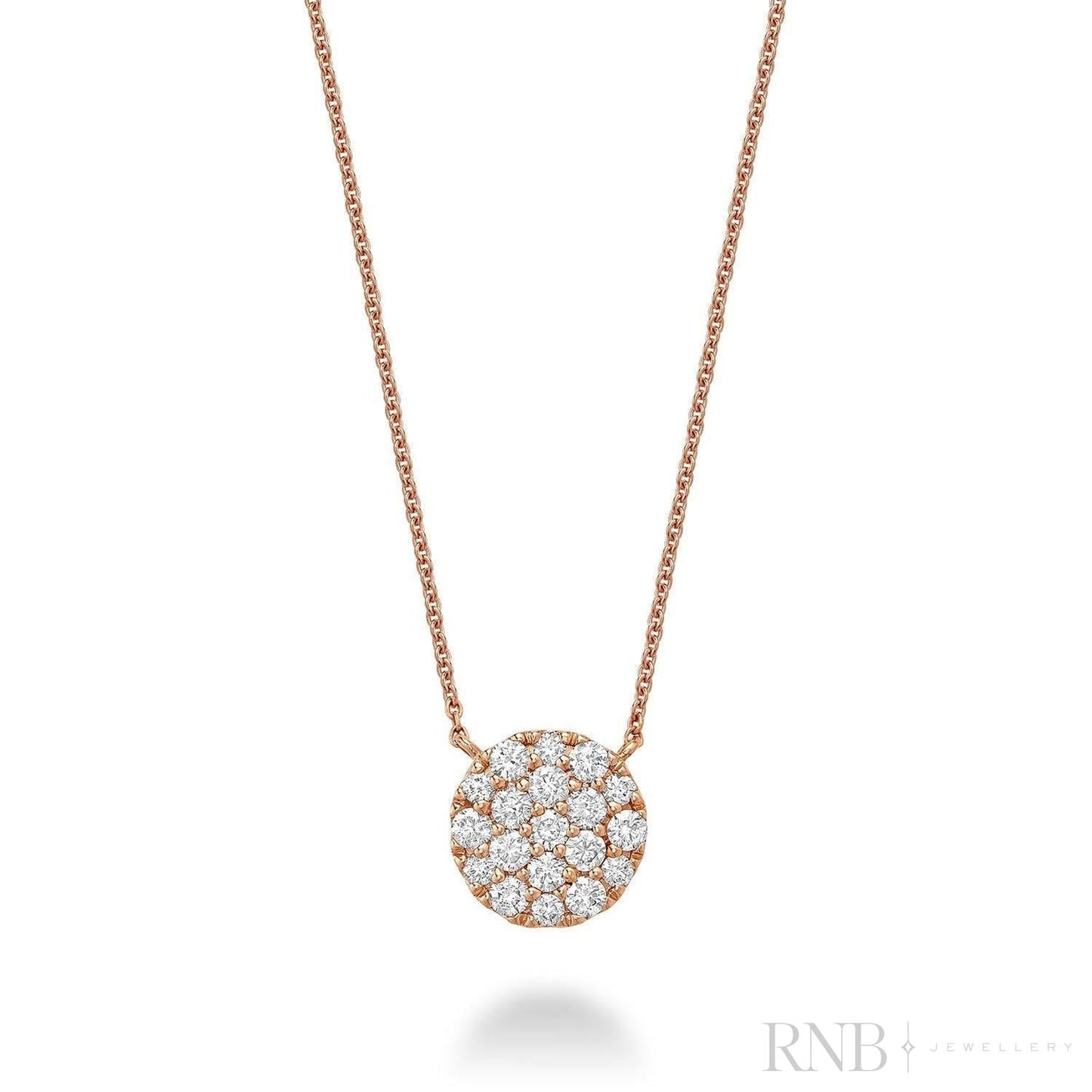 Pave Round Diamond Necklace