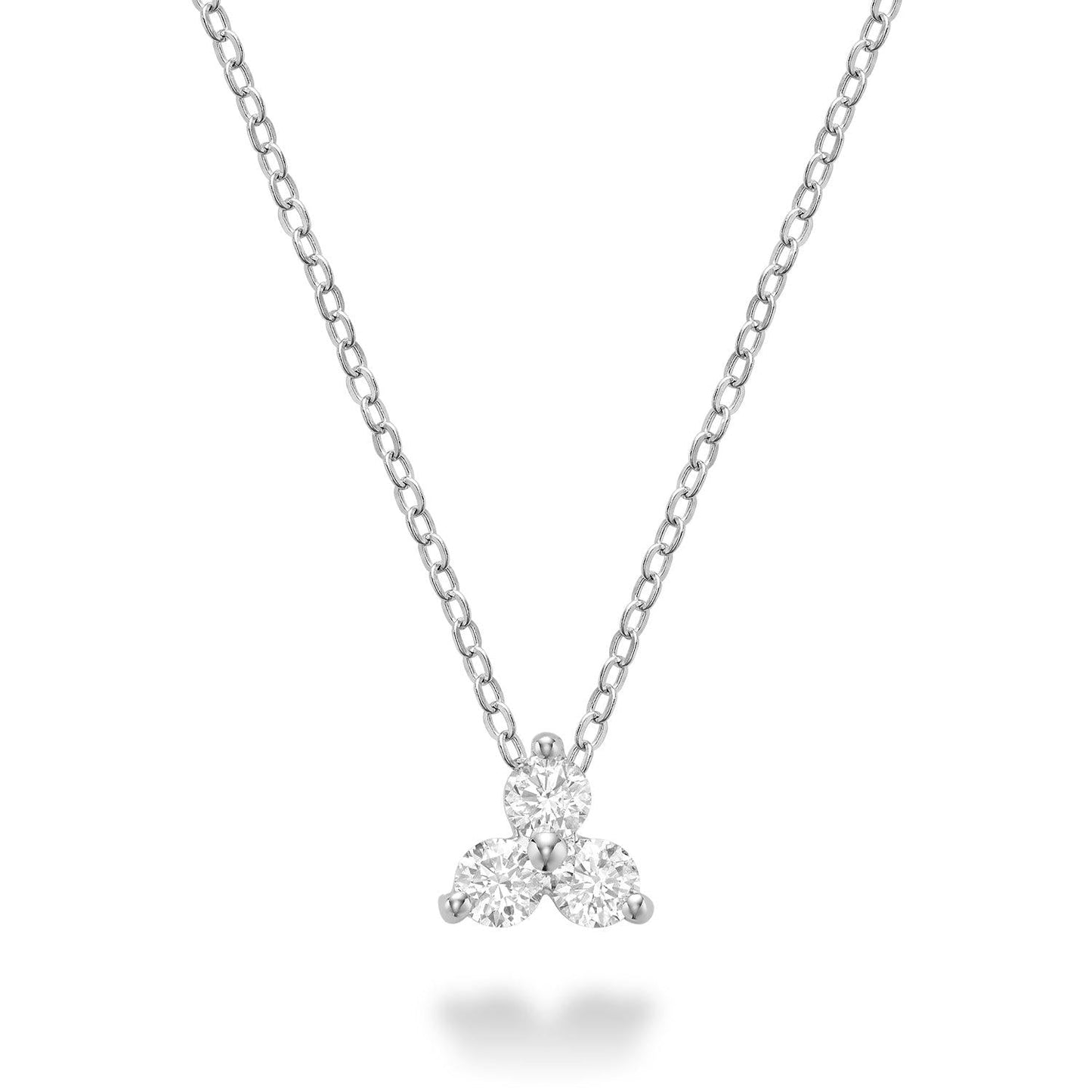 Three Stone Diamond Pendant-RNB Jewellery
