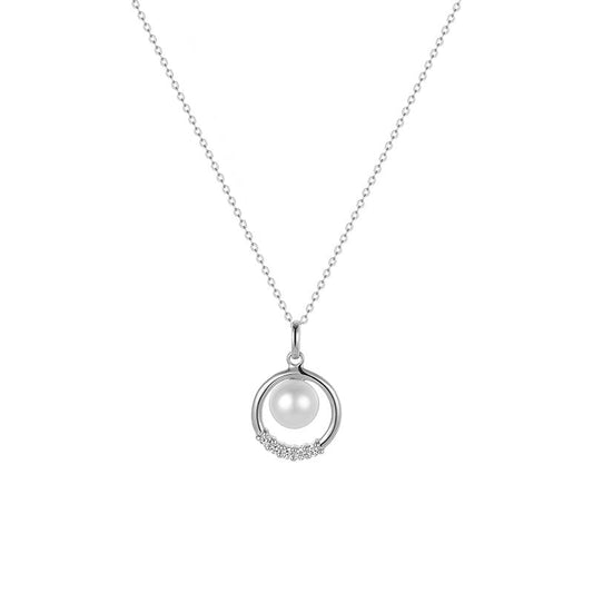 Circle Of Life Diamond & Pearl Pendant