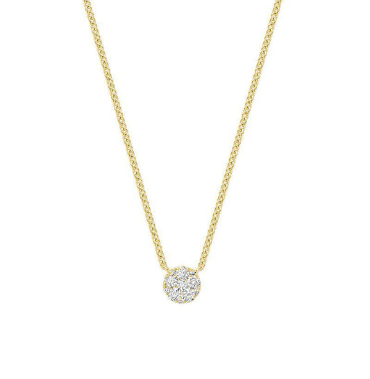 Round Cluster Diamond Pendant