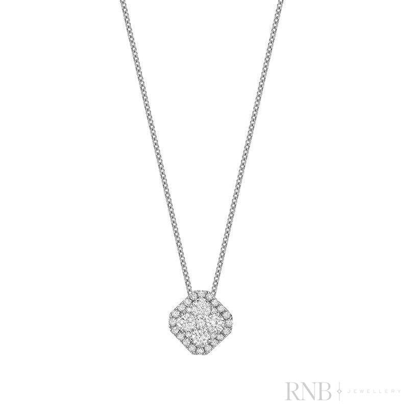 Cushion Illusion Set Diamond Necklace-RNB Jewellery Cushion Illusion Set Diamond Necklace-RNB Jewellery