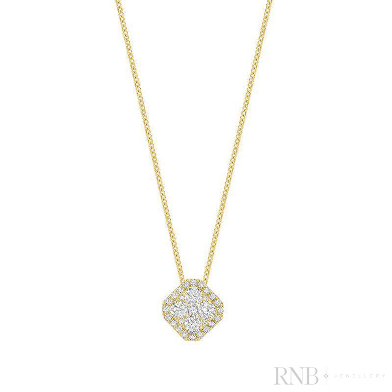 Cushion Illusion Set Diamond Necklace-RNB Jewellery Cushion Illusion Set Diamond Necklace-RNB Jewellery