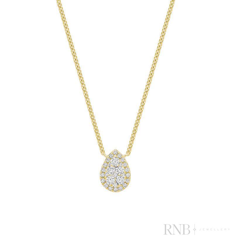 Halo Pear Shape Diamond Pendant Halo Pear Shape Diamond Pendant