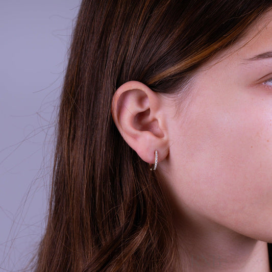 Diamond Huggie Earrings