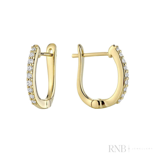 Diamond Huggie Earrings