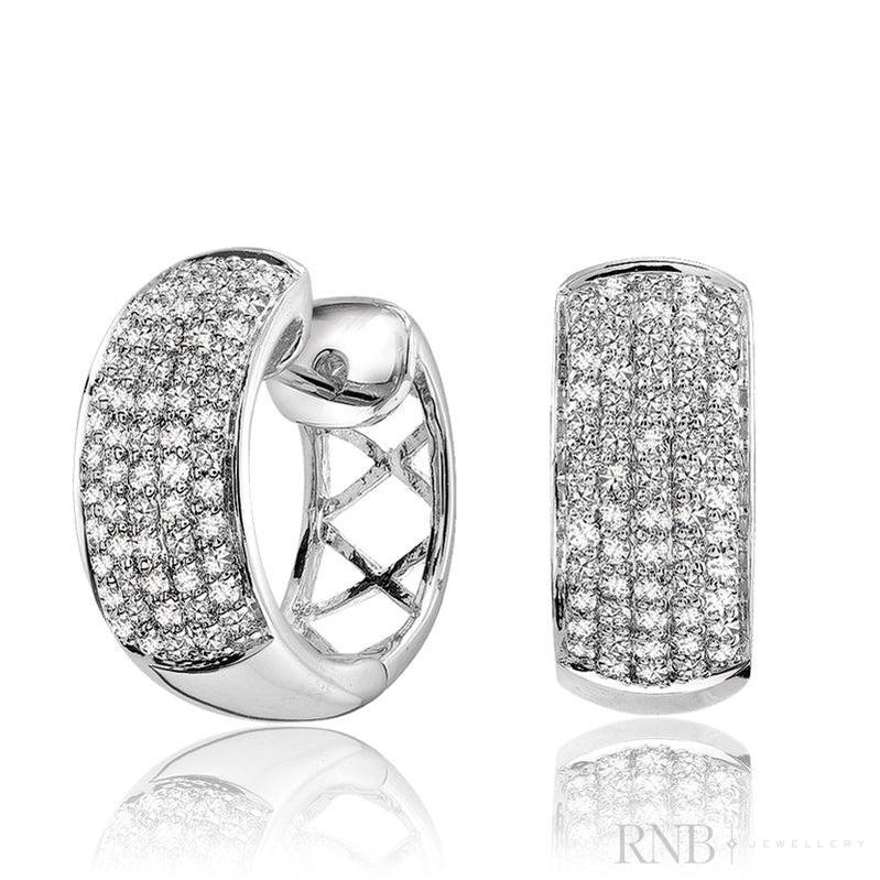 Pave Diamond Huggie Earrings