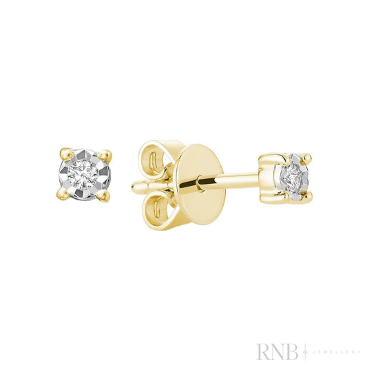 Illusion Diamond Stud Earrings