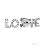 "LOVE" DIamond Stud Earrings-RNB Jewellery "LOVE" DIamond Stud Earrings-RNB Jewellery