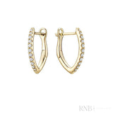 V-Shaped Diamond Loop Earrings-RNB Jewellery V-Shaped Diamond Loop Earrings-RNB Jewellery