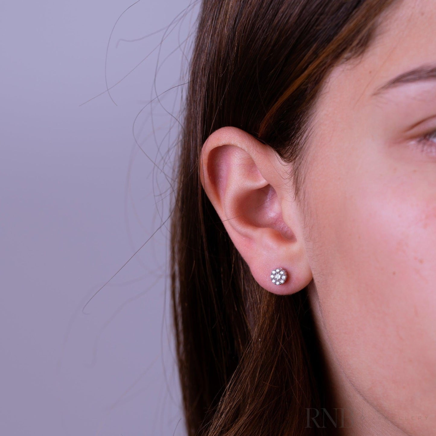 Cluster Diamond Stud Earrings