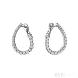 Twirl Diamond Loop Earrings-RNB Jewellery Twirl Diamond Loop Earrings-RNB Jewellery