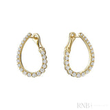 Twirl Diamond Loop Earrings-RNB Jewellery Twirl Diamond Loop Earrings-RNB Jewellery