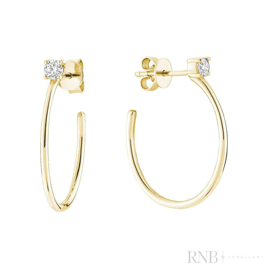 Loop Solitaire Diamond Earrings