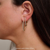 V-Shaped Hoops Diamond Earring-RNB Jewellery V-Shaped Hoops Diamond Earring-RNB Jewellery