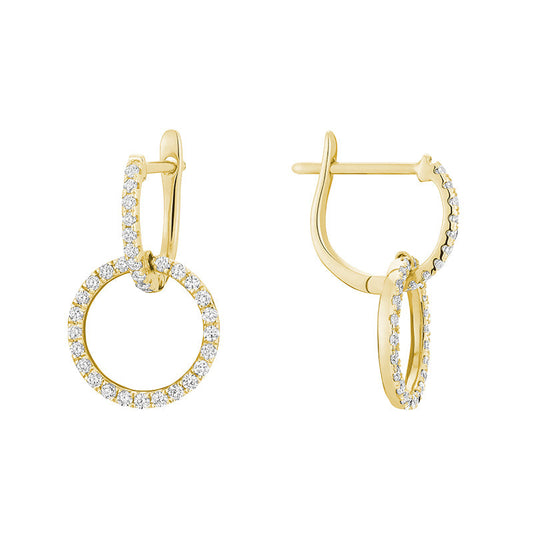 Dainty Dangling Circle Of Life Loop Earrings