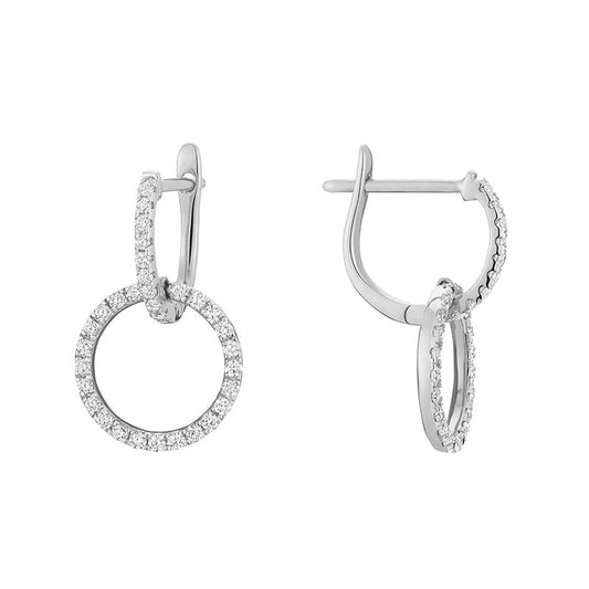 Dainty Dangling Circle Of Life Loop Earrings