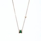 Rose Gold Green Agate Necklace Rose Gold Green Agate Necklace