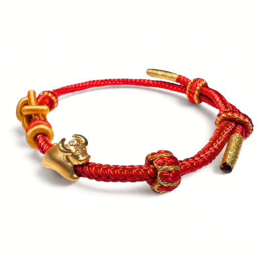 24K Gold Zodiac Ox Bracelet