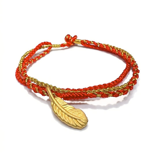 24K Gold Feather Bracelet
