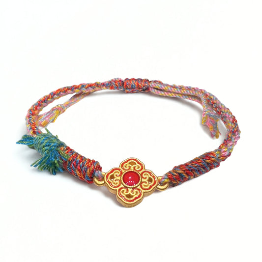 24K Gold Floral Bracelet