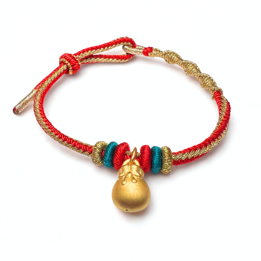 24K Gold Money Bag Bracelet