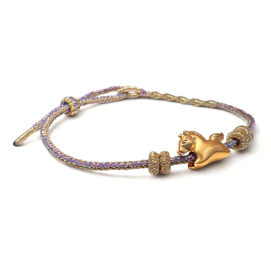 24K Gold Zodiac Horse Bracelet