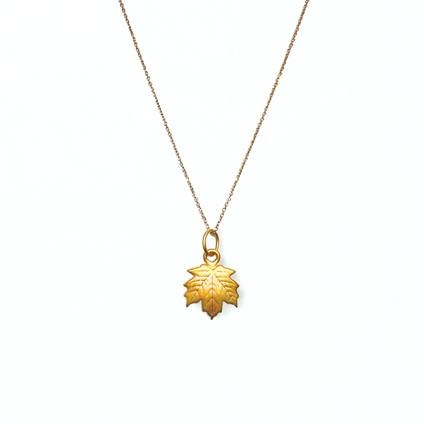 24K Gold Maple Leaf necklace