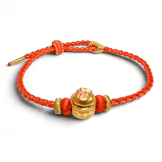 24K Gold Bracelet (Spinning Money Bag)