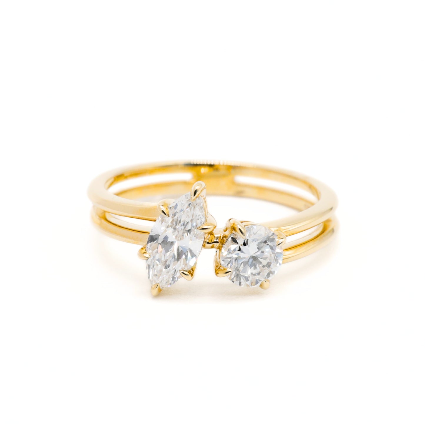 Toi et Moi Round & Marquise Lab Grown Diamonds Ring