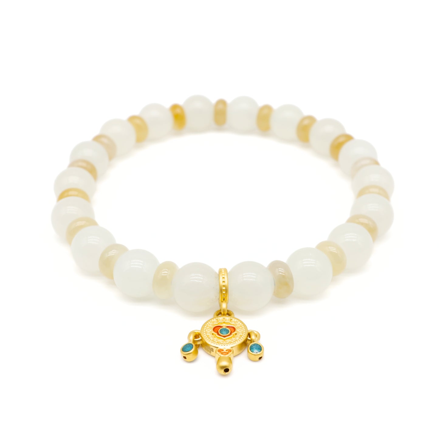 24K Gold Hetian Jade Bracelet