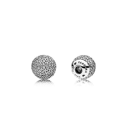 PANDORA CHARM Open Bangle End Caps with CZ (RETIRED)-796481CZ