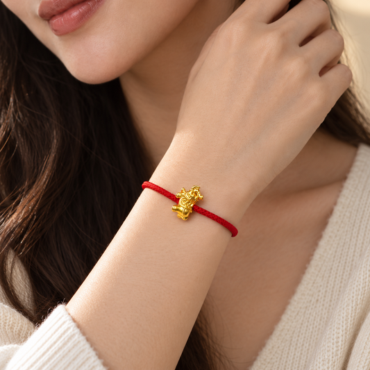 24K Gold Elephant Bracelet