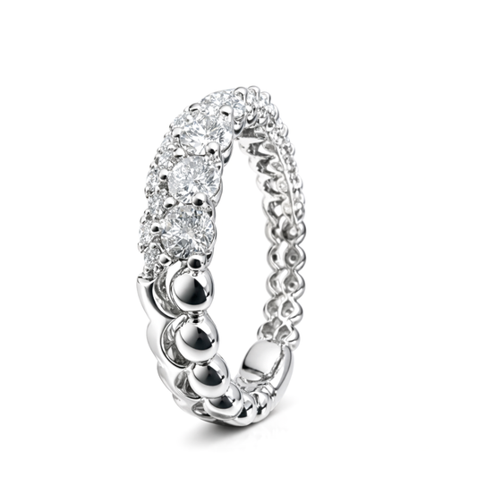 Double Row Semi-Eternity Diamond Ring