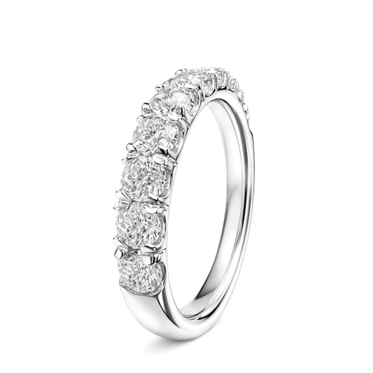 Round Brilliant Diamond Platinum Eternity Style Wedding Band Ring