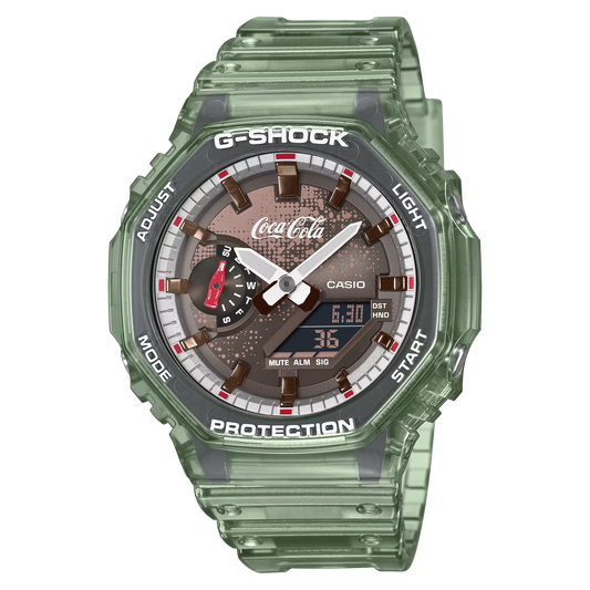 Casio G-Shock Coca-Cola® collaboration model ANALOG-DIGITAL 2100 Series GA-2100CC-3A