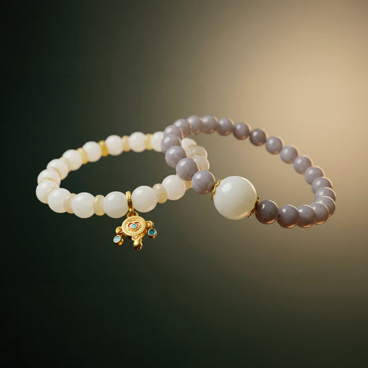 24K Gold Hetian Jade Bracelet