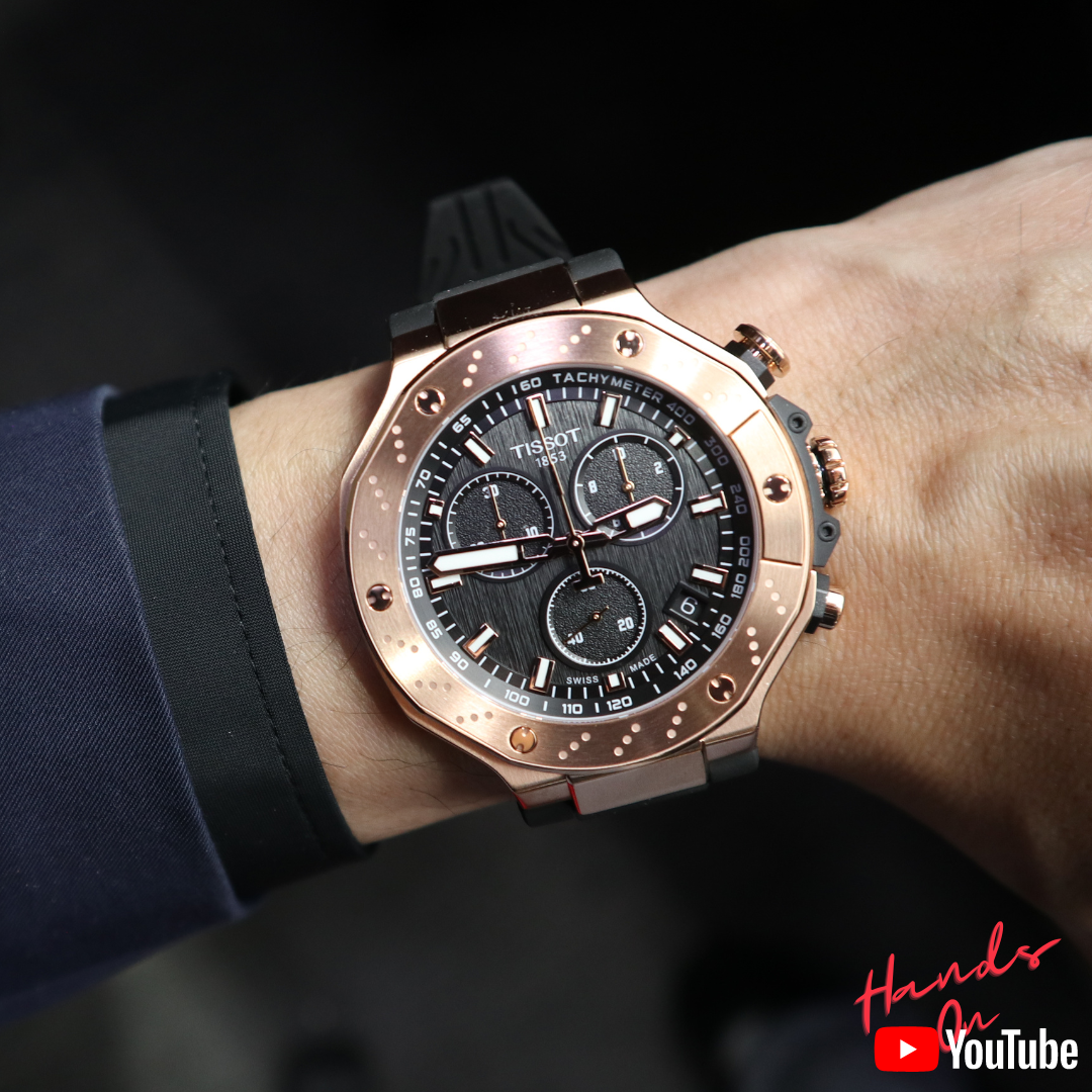 Tissot t race discount black and gold