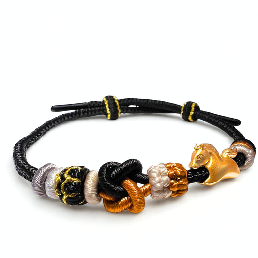 24K Gold Zodiac Horse bracelet