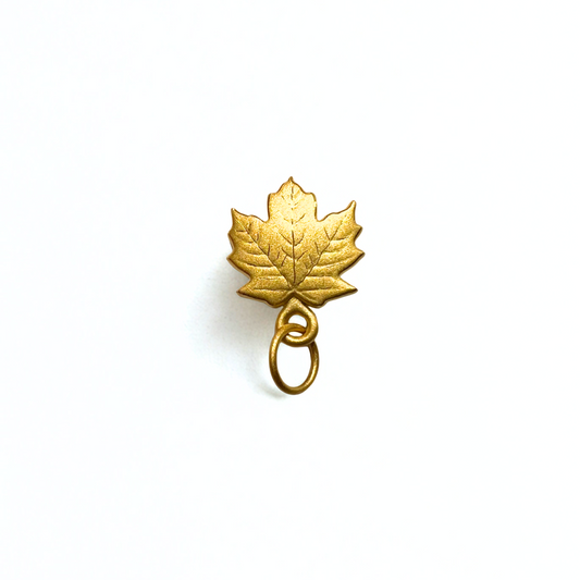 24K Gold Maple Leaf Charm