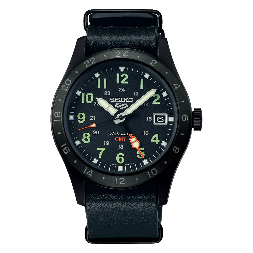 Seiko 5 Sports Field GMT Black Dial 39MM Automatic SSK025