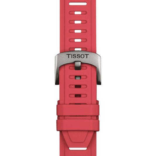 TISSOT OFFICIAL RED SILICONE STRAP LUGS 21 MM T852049243