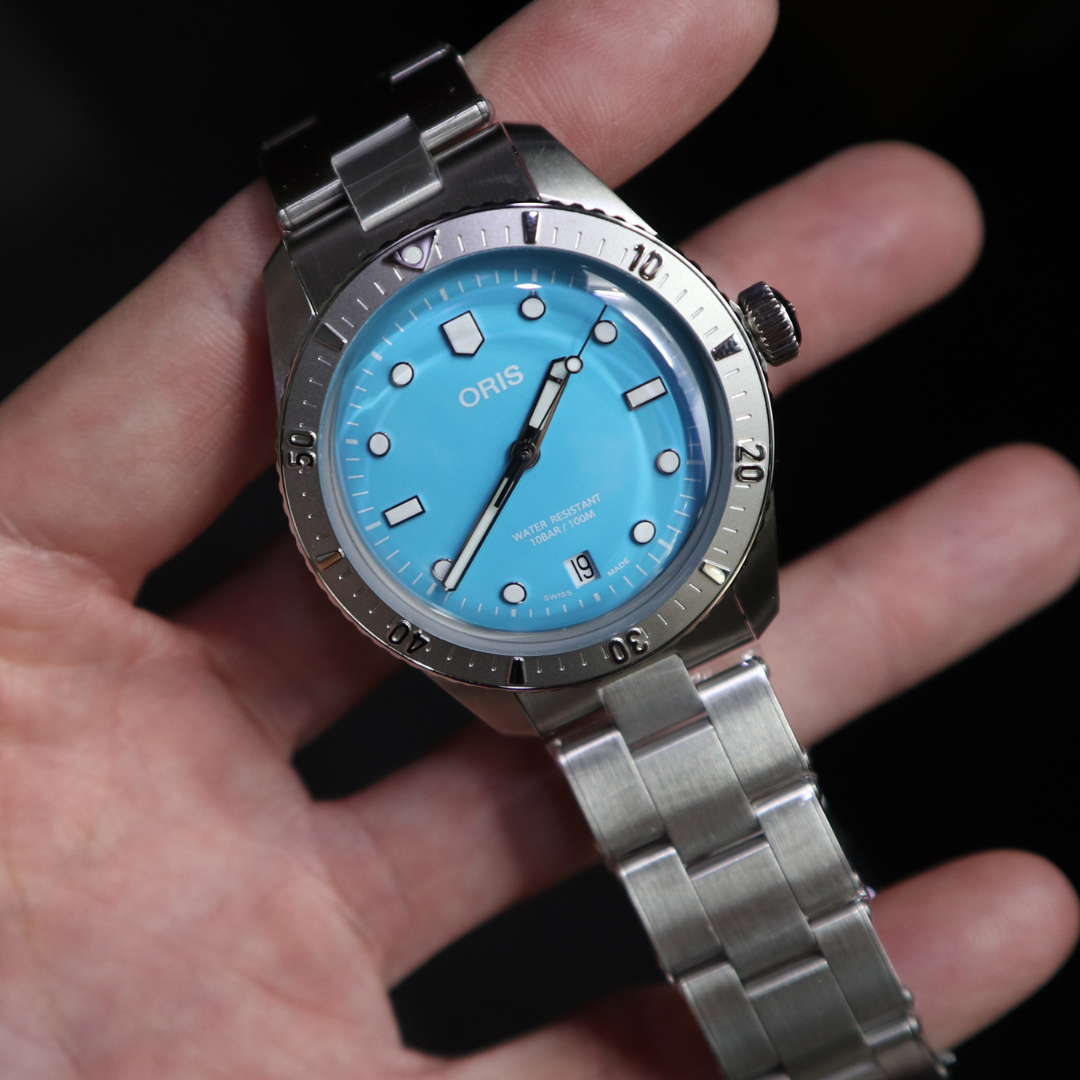 Oris Divers Sixty-Five 38 Cotton Candy 01 733 7771 4055-07 8 19 18