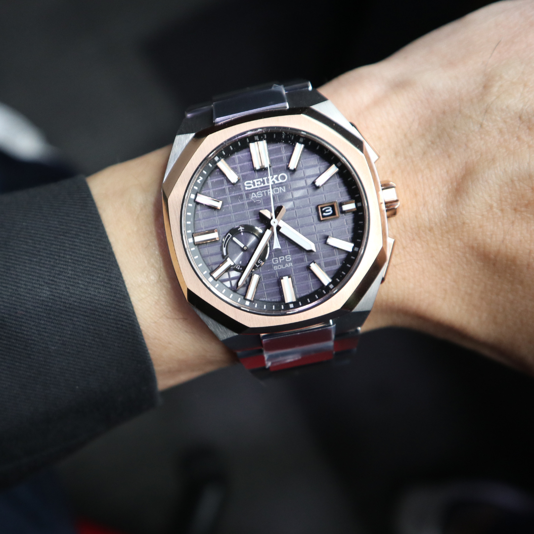 Seiko astron shop rose gold