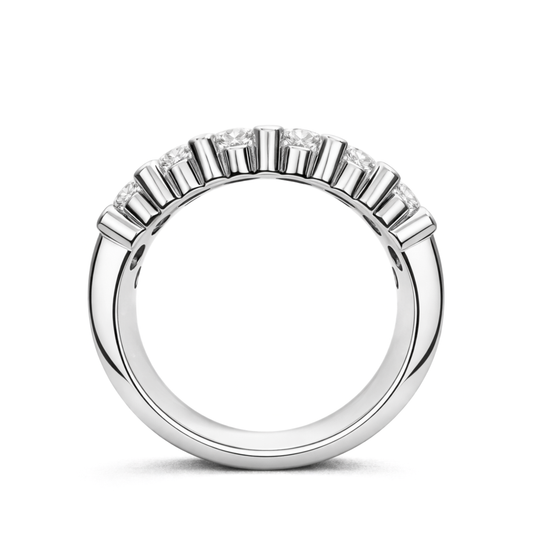 White Gold Multi-Row Diamond Band