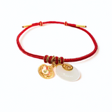 24K Gold Hetian Jade Bracelet Chinese Zodiac (Horse) 24K Gold Hetian Jade Bracelet Chinese Zodiac (Horse)