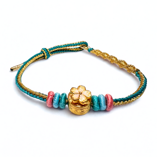 24K Gold Bracelet (Spinning Flower)