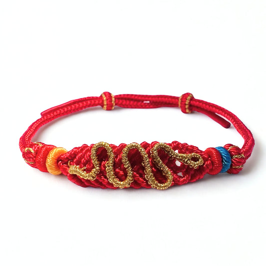Zodiac Snake Woven Cord Bracelet